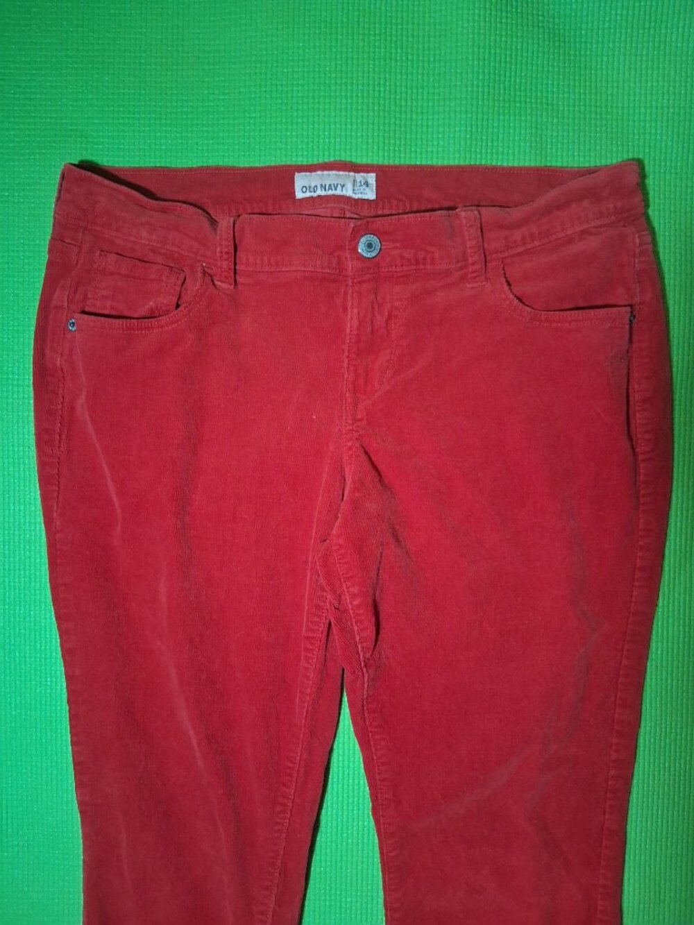 2000's Vintage Old Navy Red Corduroy Skinny Jeans